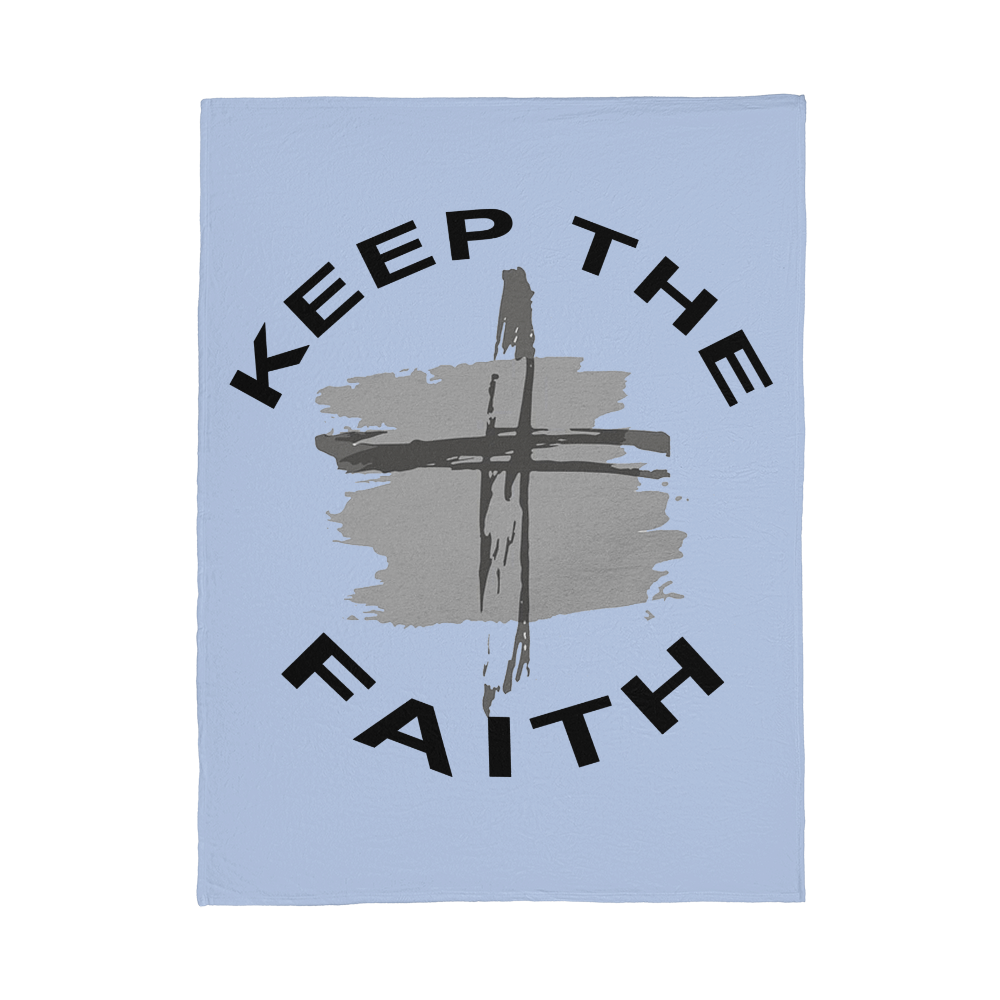 Keep The Faith Coral Fleece Blanket – Gift for Her - Gift for Him