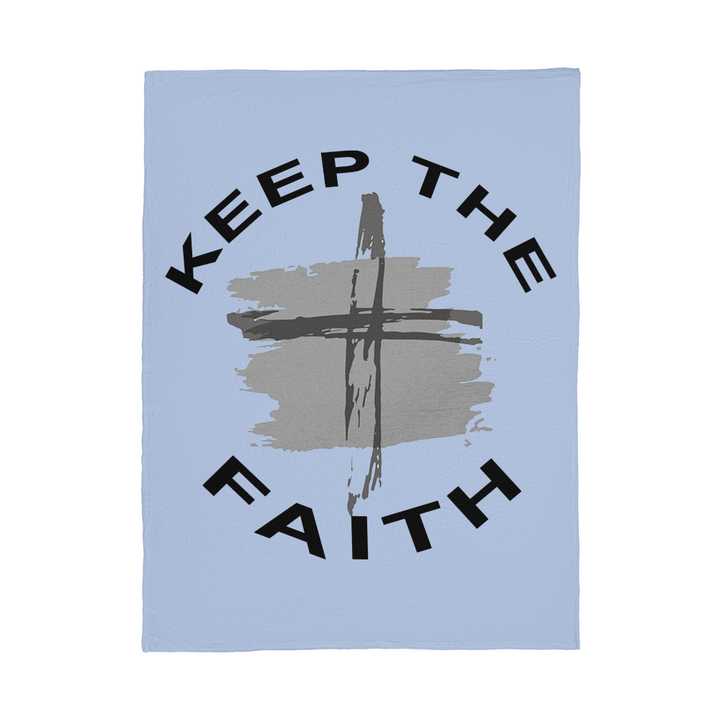 Keep The Faith Coral Fleece Blanket – Gift for Her - Gift for Him