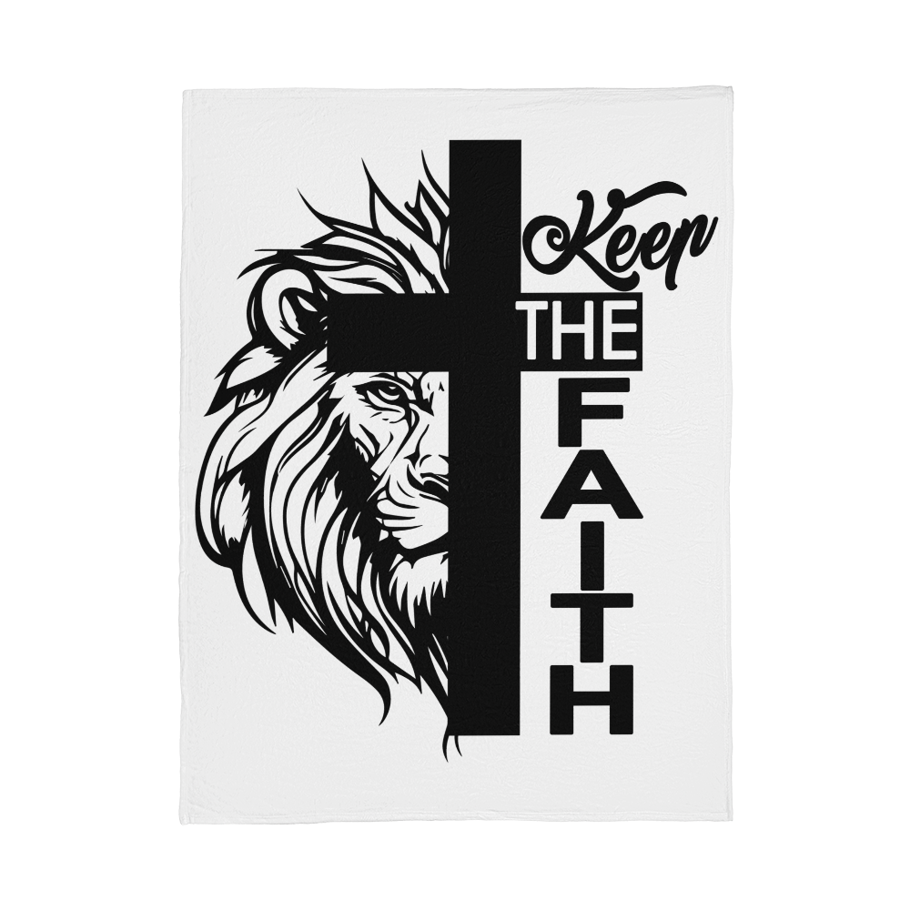 Keep The Faith Coral Fleece Blanket – Gift for Her - Gift for Him