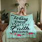 Worry Ends When Faith Begins Coral Fleece Blanket – Gift for Her - Gift for Him