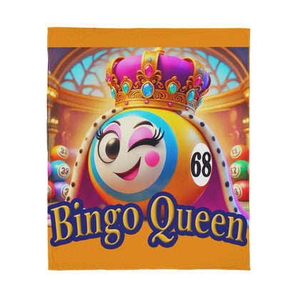 Bingo Queen - Jersey Fleece Blanket 50" x 60" - Gift for Her