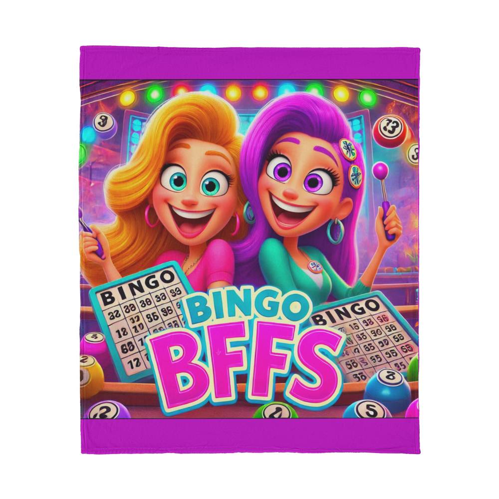 Bingo BFFS 1 - Jersey Fleece Blanket 50" x 60" - Gift for Her