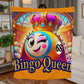 Bingo Queen - Jersey Fleece Blanket 50" x 60" - Gift for Her