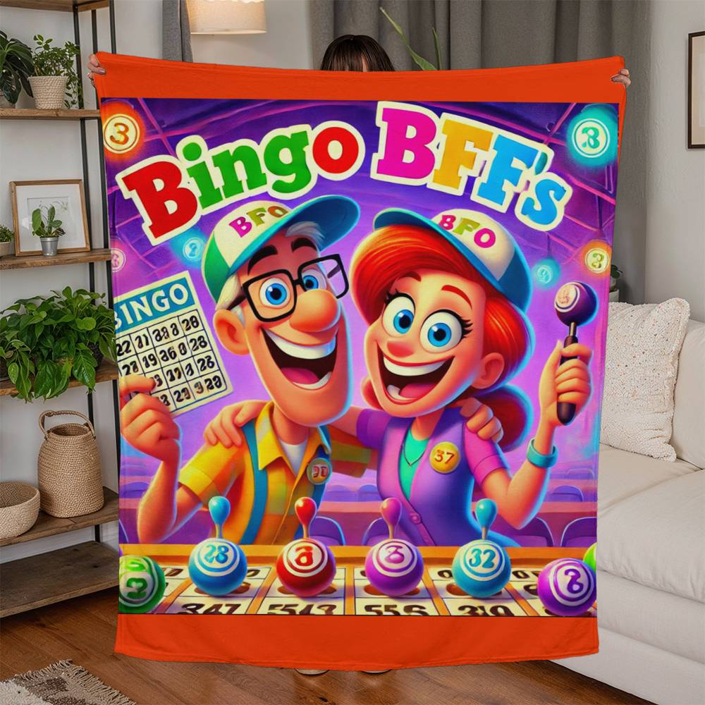 Bingo BFFS 2 - Jersey Fleece Blanket 50" x 60" - Gift for Her - Gift for Him