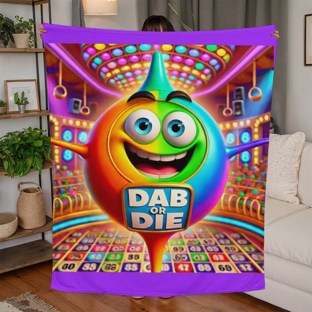 Dab Or Die 2 - Jersey Fleece Blanket 50" x 60" - Gift for Her - Gift for Him