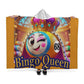 Bingo Queen - Hooded Sherpa Fleece Blanket - Gift for Her - Gift for Him