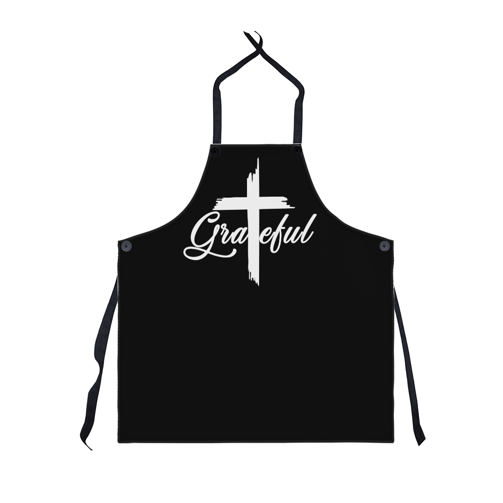 Grateful (WHITE) - Apron - Gift for Her - Gift for Him