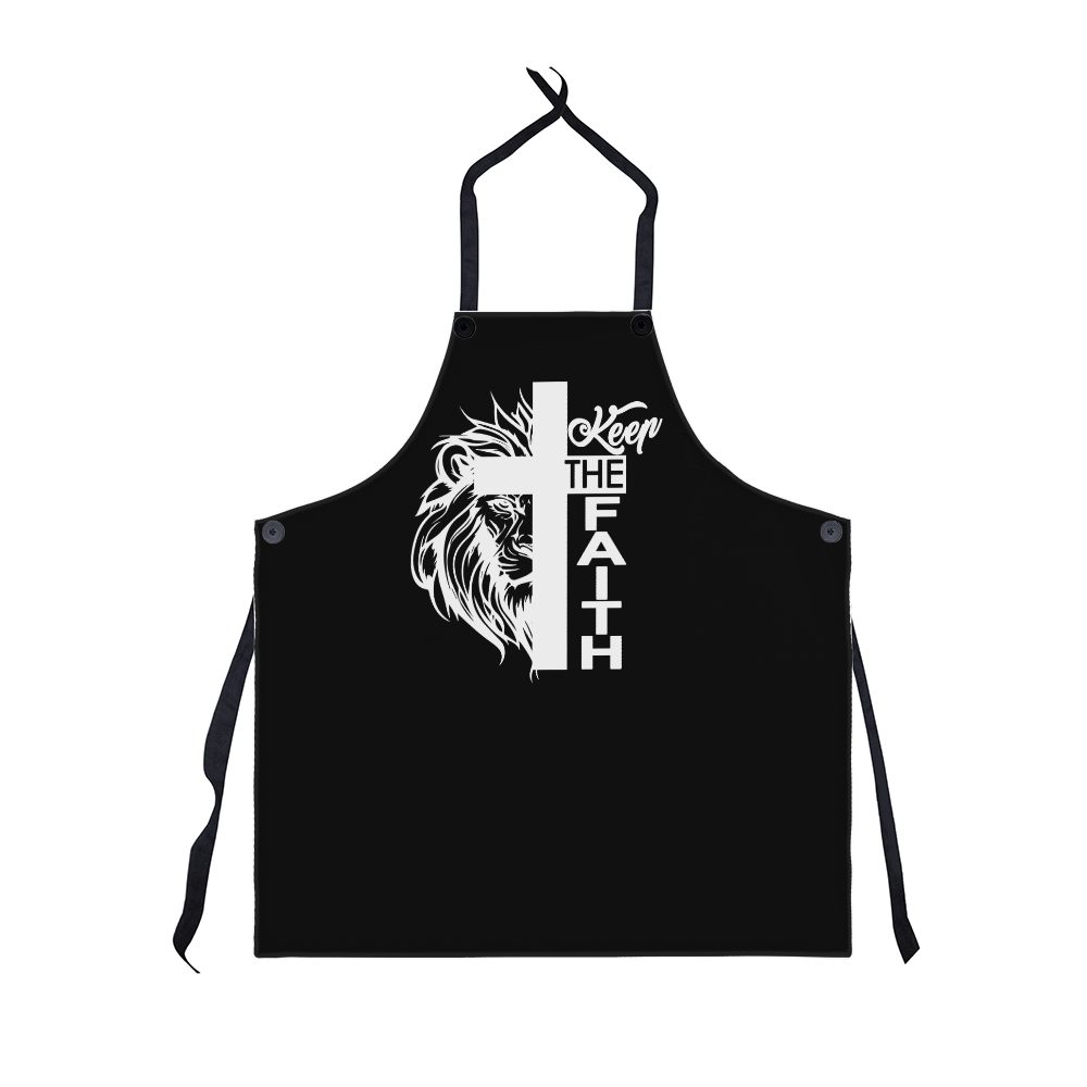 Keep The Faith 02 (WHITE) - Apron - Gift for Her - Gift for Him