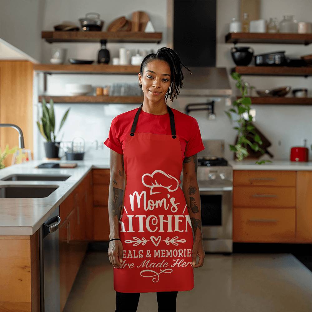 Mom's Kitchen, Meals & Memories Are Made Here - Apron - Gift for Mom