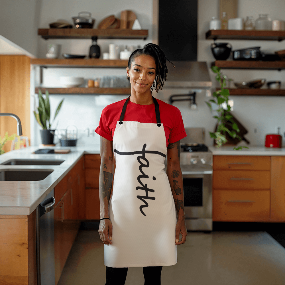 Faith (Black) - Apron - Gift for Her - Gift for Him