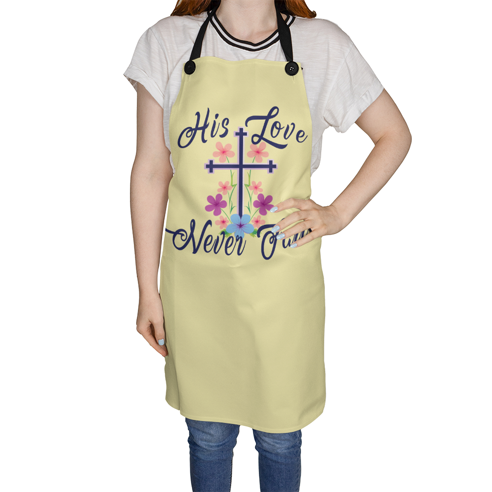 His Love Never Fails - Apron - Gift for Her - Gift for Him