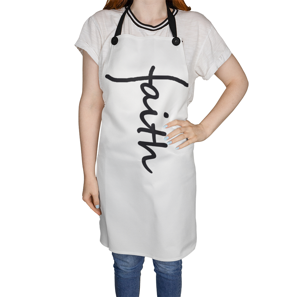 Faith (Black) - Apron - Gift for Her - Gift for Him