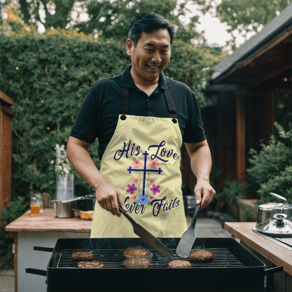 His Love Never Fails - Apron - Gift for Her - Gift for Him