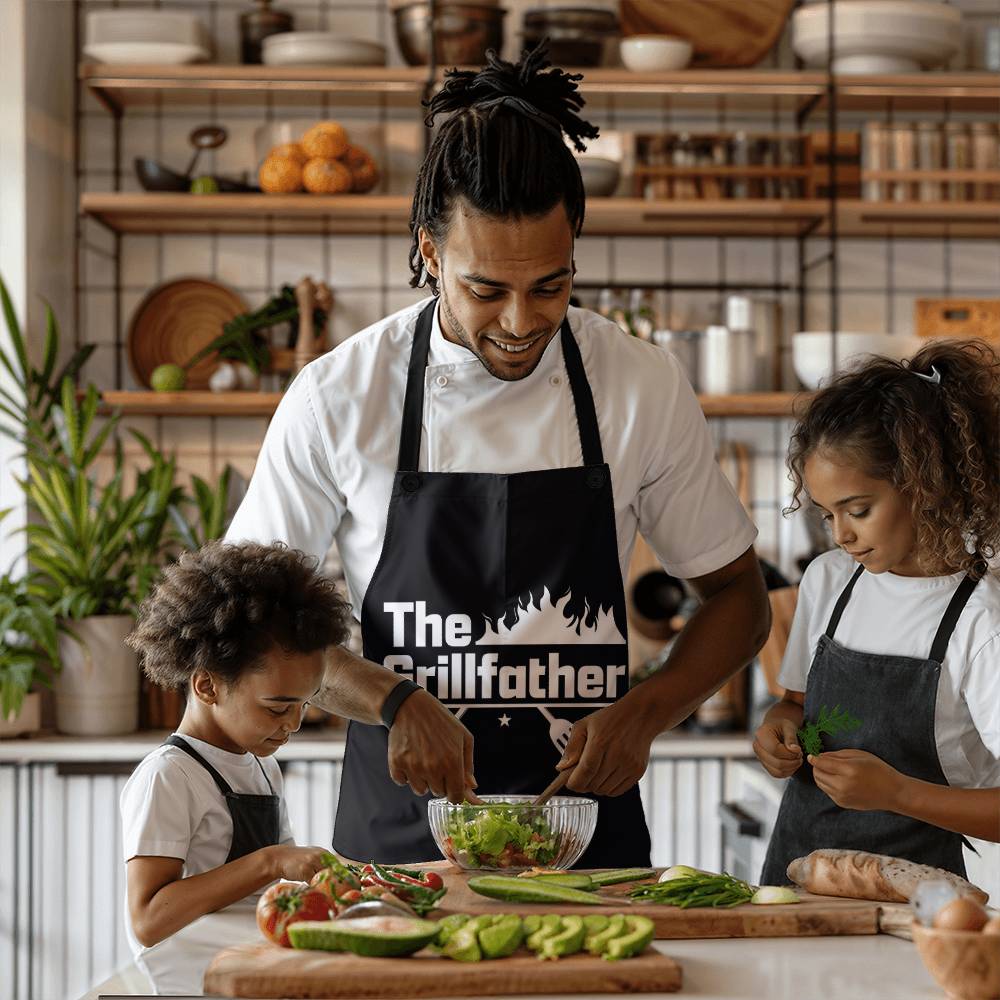 The Grillfather - Apron - Gift for Dad