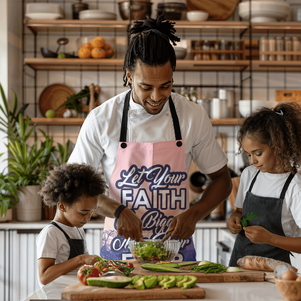 Let Your Faith Be Bigger Than Your Fear - Apron - Gift for Her - Gift for Him
