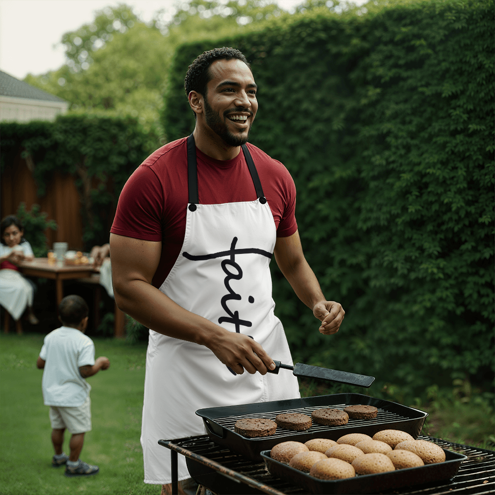 Faith (Black) - Apron - Gift for Her - Gift for Him