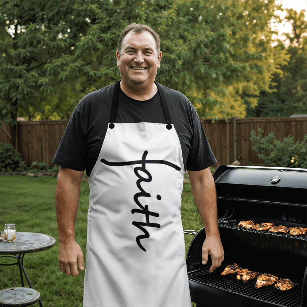 Faith (Black) - Apron - Gift for Her - Gift for Him