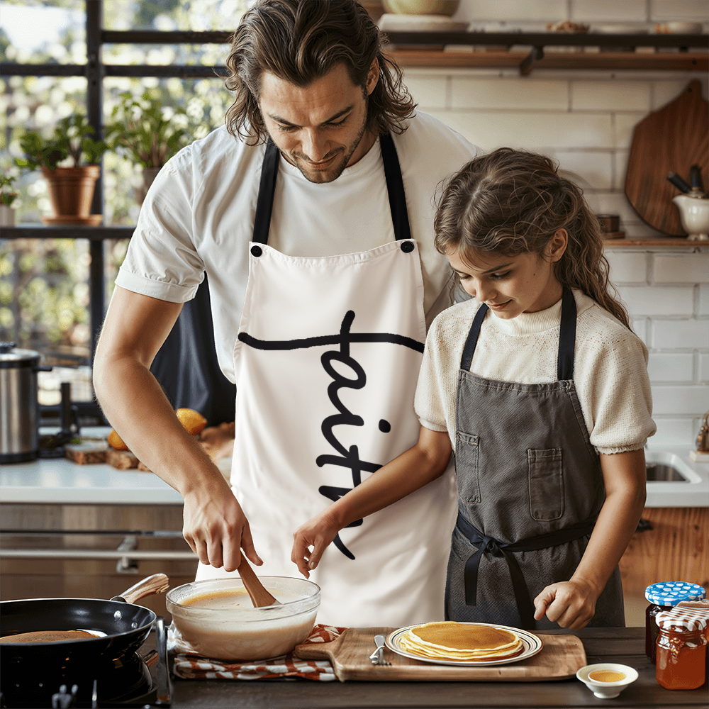 Faith (Black) - Apron - Gift for Her - Gift for Him