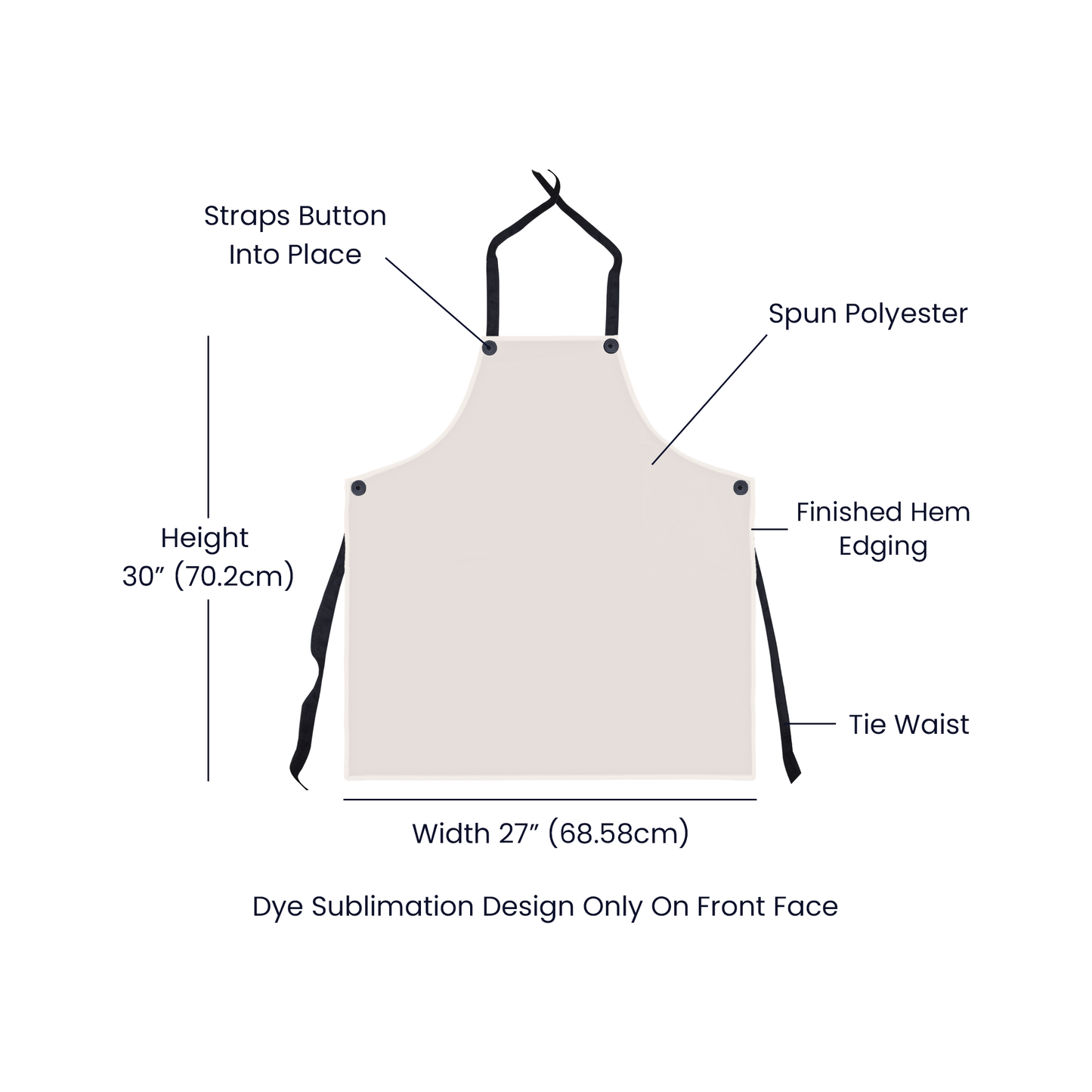 Grateful (WHITE) - Apron - Gift for Her - Gift for Him