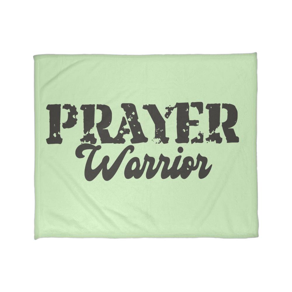 Prayer Warrior Coral Fleece Blanket – Gift for Her - Gift for Him