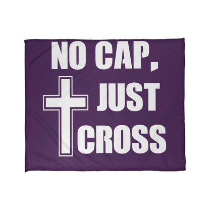 No Cap, Just Cross Coral Fleece Blanket – Gift for Her - Gift for Him