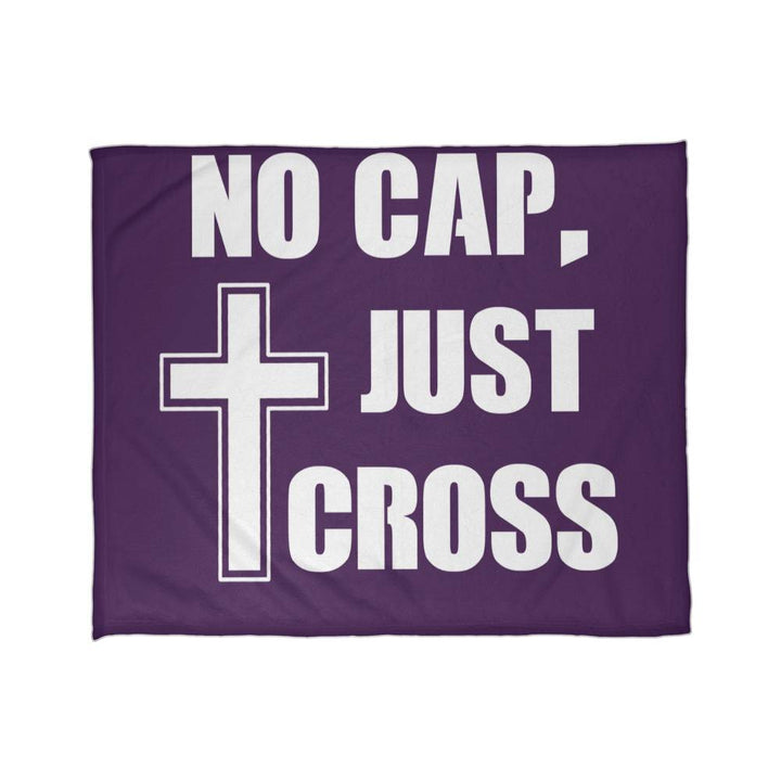 No Cap, Just Cross Coral Fleece Blanket – Gift for Her - Gift for Him