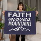 Faith Moves Mountains (White) Coral Fleece Blanket – Gift for Her - Gift for Him