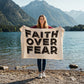 Faith Over Fear (Black) – Coral Fleece Blanket – Gift for Her - Gift for Him