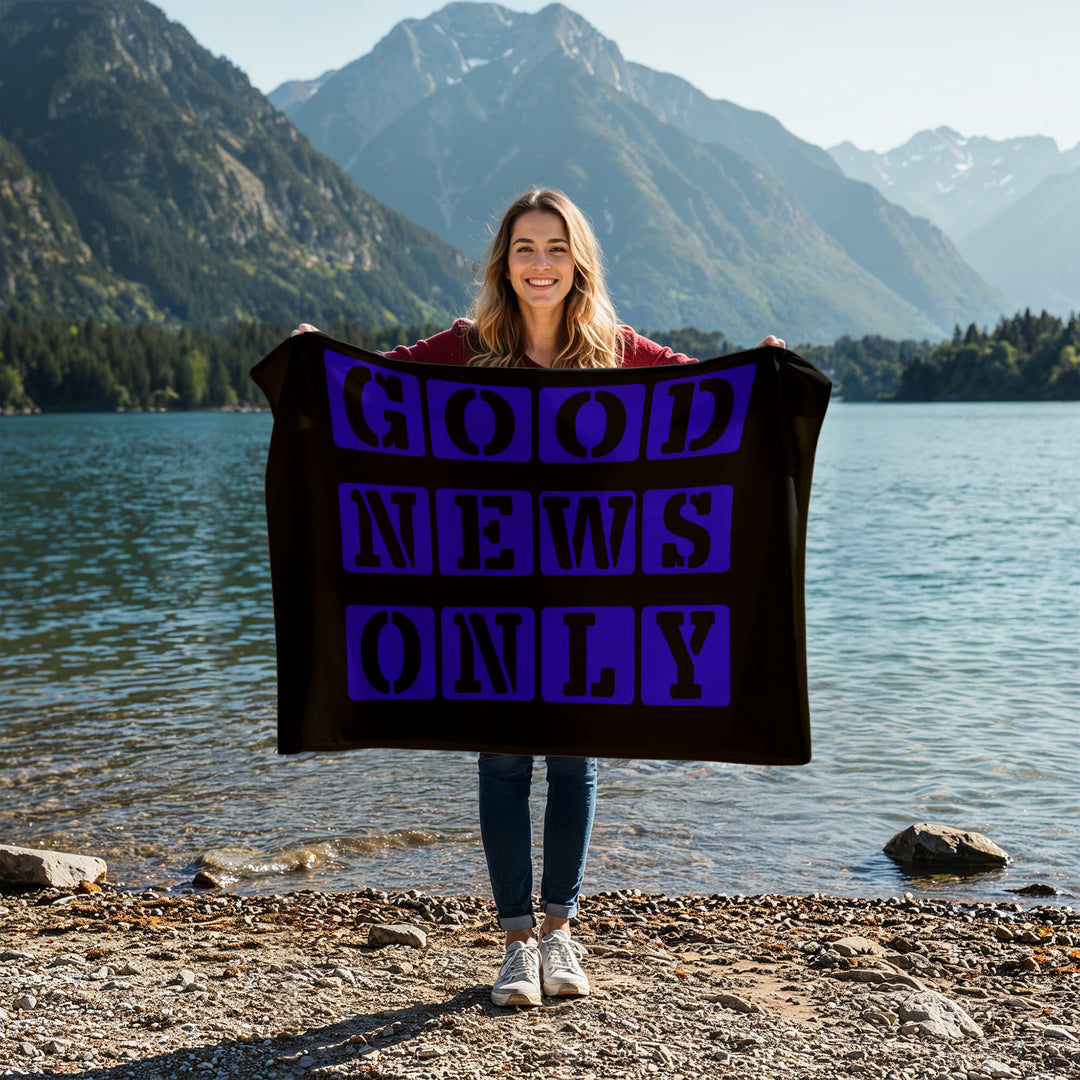 Good News Only Coral Fleece Blanket – Gift for Her - Gift for Him