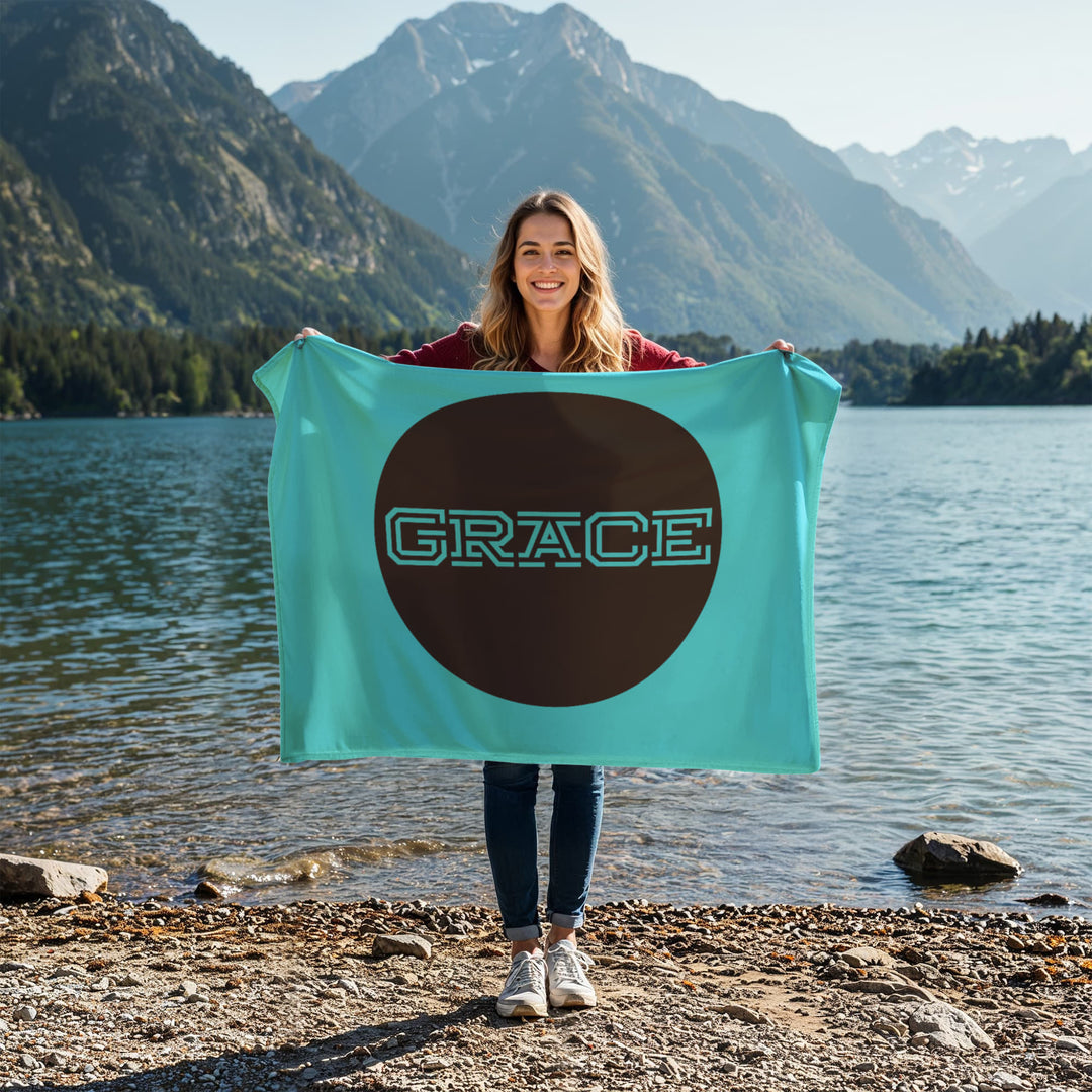 GRACE Coral Fleece Blanket – Gift for Her - Gift for Him
