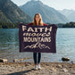 Faith Moves Mountains (White) Coral Fleece Blanket – Gift for Her - Gift for Him