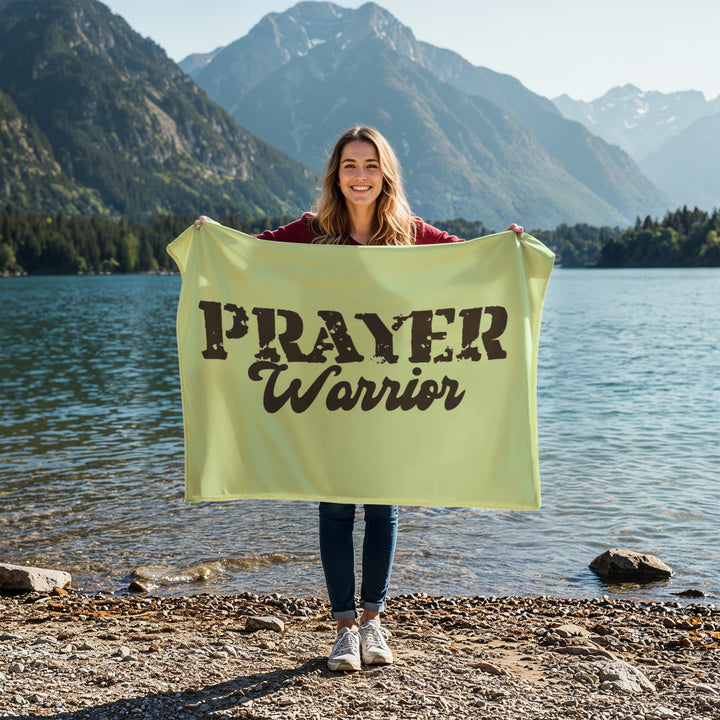 Prayer Warrior Coral Fleece Blanket – Gift for Her - Gift for Him