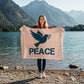 PEACE Coral Fleece Blanket – Gift for Her - Gift for Him
