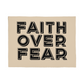 Faith Over Fear (Black with Cream Background) Coral Fleece Blanket – Gift for Her - Gift for Him