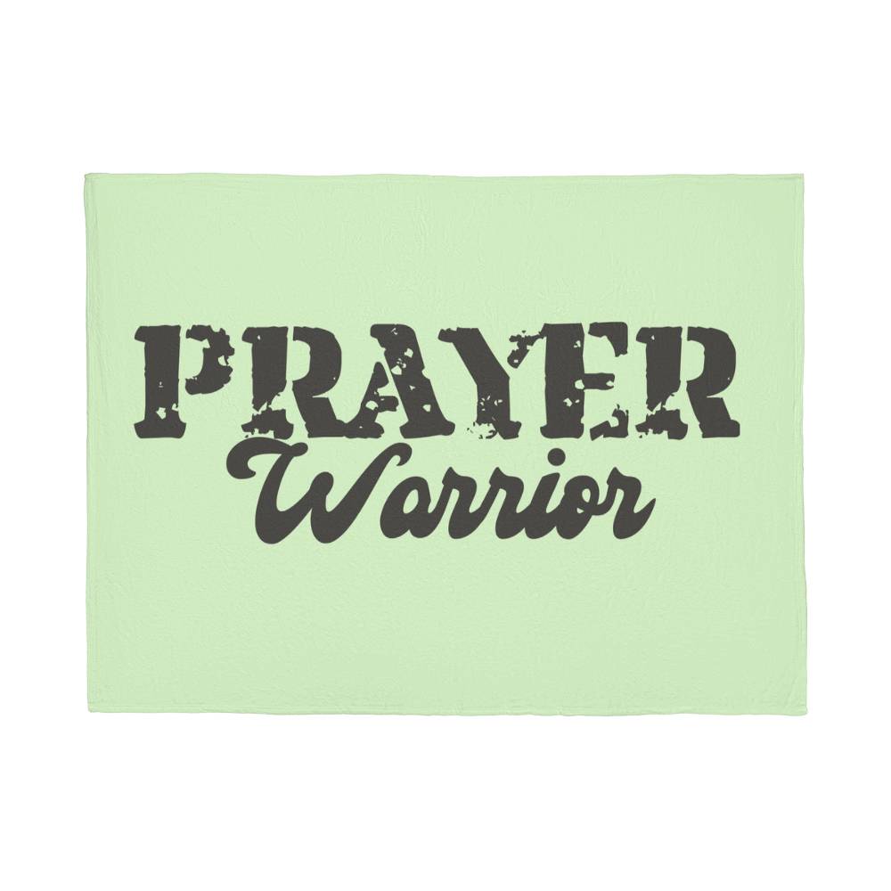 Prayer Warrior Coral Fleece Blanket – Gift for Her - Gift for Him