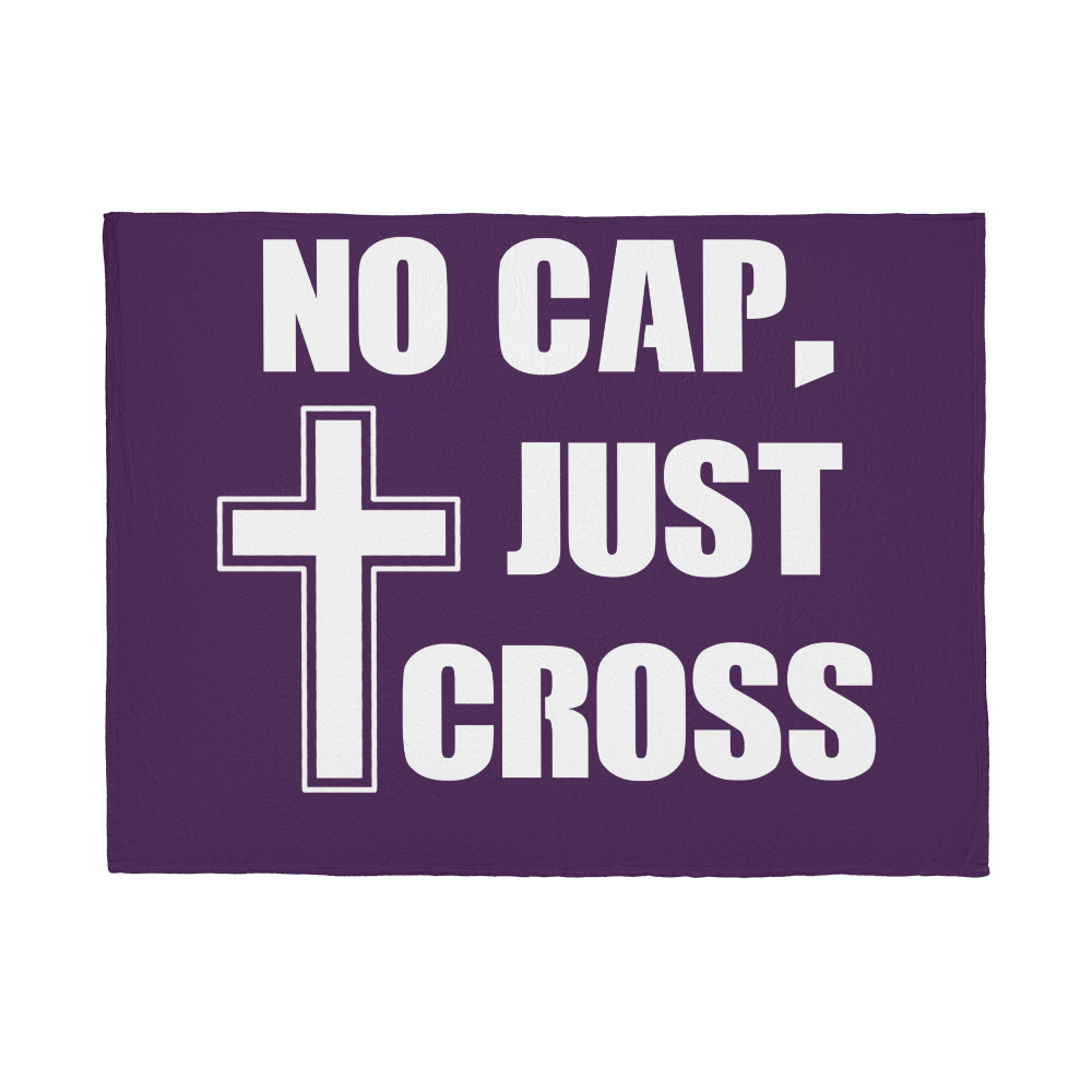 No Cap, Just Cross Coral Fleece Blanket – Gift for Her - Gift for Him