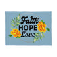 Faith Hope Love Coral Fleece Blanket – Gift for Her - Gift for Him