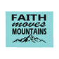 Faith Moves Mountains (Black) Coral Fleece Blanket – Gift for Her - Gift for Him