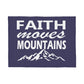 Faith Moves Mountains (White) Coral Fleece Blanket – Gift for Her - Gift for Him