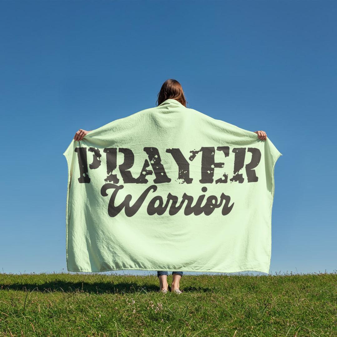 Prayer Warrior Coral Fleece Blanket – Gift for Her - Gift for Him