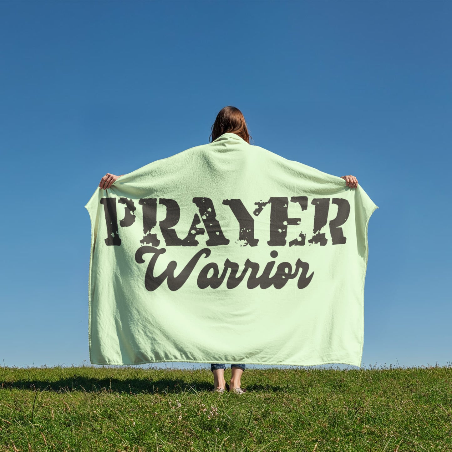 Prayer Warrior Coral Fleece Blanket – Gift for Her - Gift for Him