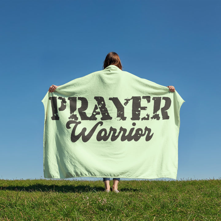 Prayer Warrior Coral Fleece Blanket – Gift for Her - Gift for Him