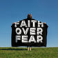 Faith Over Fear (White) – Coral Fleece Blanket – Gift for Her - Gift for Him