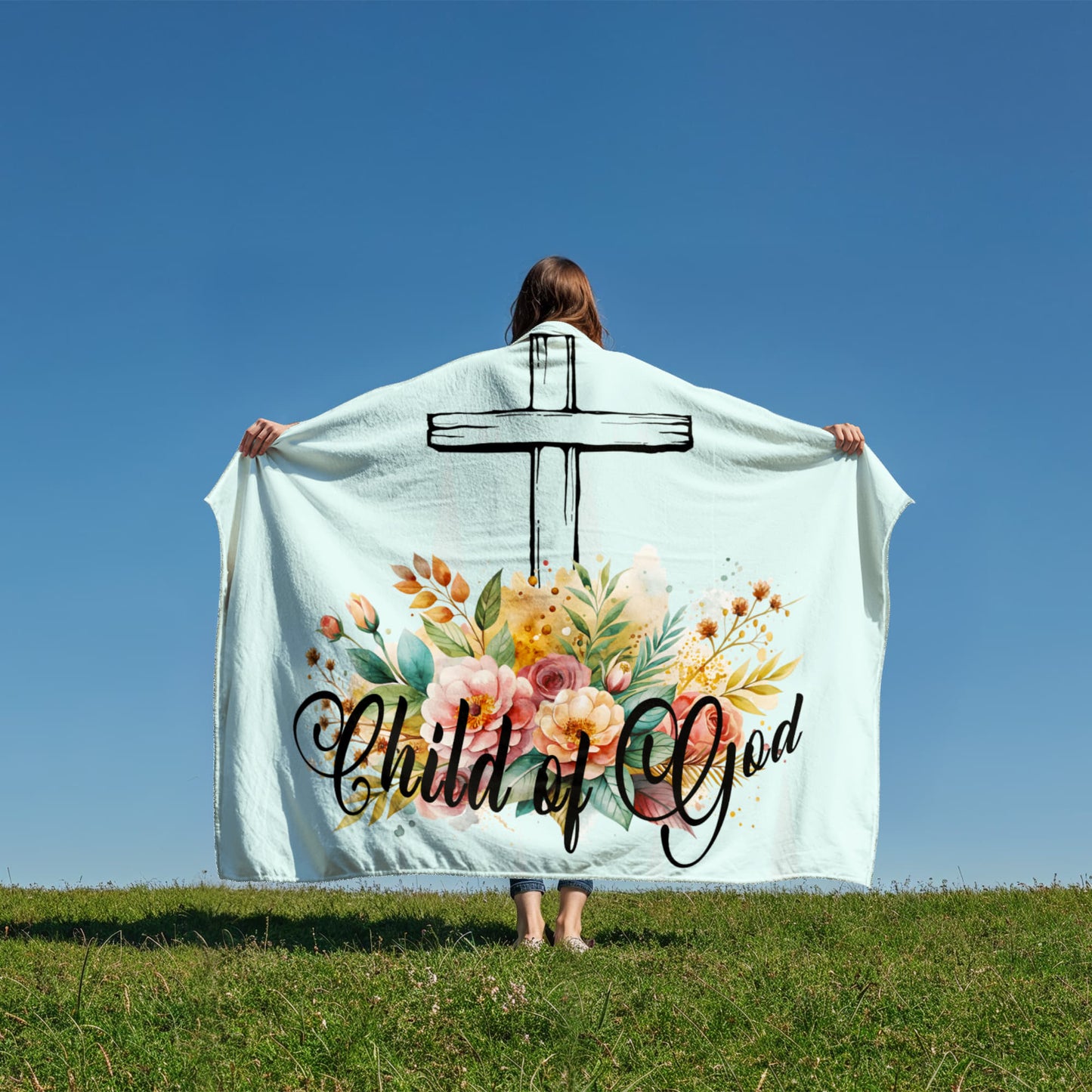 Child Of God - Coral Fleece Blanket (4:3) - Gift for Her