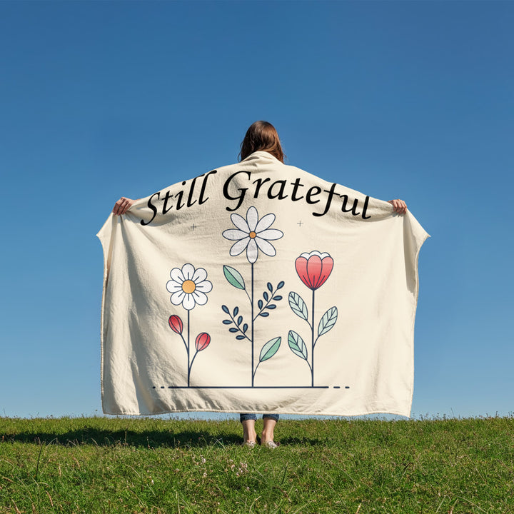 Still Grateful Coral Fleece Blanket – Gift for Her - Gift for Him