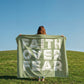 Faith Over Fear (White with Green Background) Coral Fleece Blanket – Gift for Her - Gift for Him