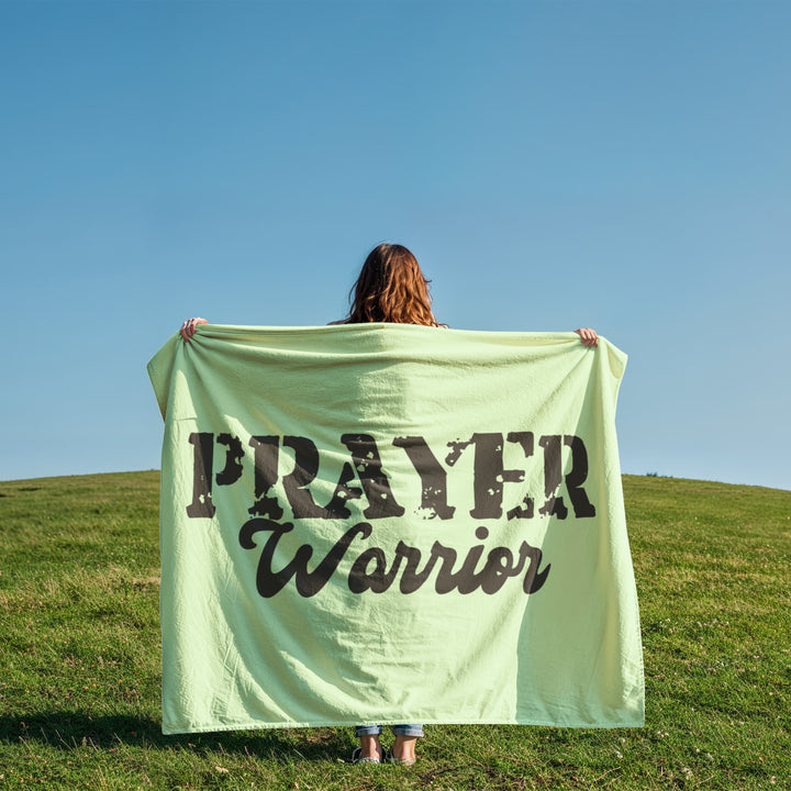 Prayer Warrior Coral Fleece Blanket – Gift for Her - Gift for Him