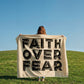 Faith Over Fear (Black with Cream Background) Coral Fleece Blanket – Gift for Her - Gift for Him