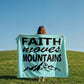 Faith Moves Mountains (Black) Coral Fleece Blanket – Gift for Her - Gift for Him