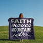 Faith Moves Mountains (White) Coral Fleece Blanket – Gift for Her - Gift for Him